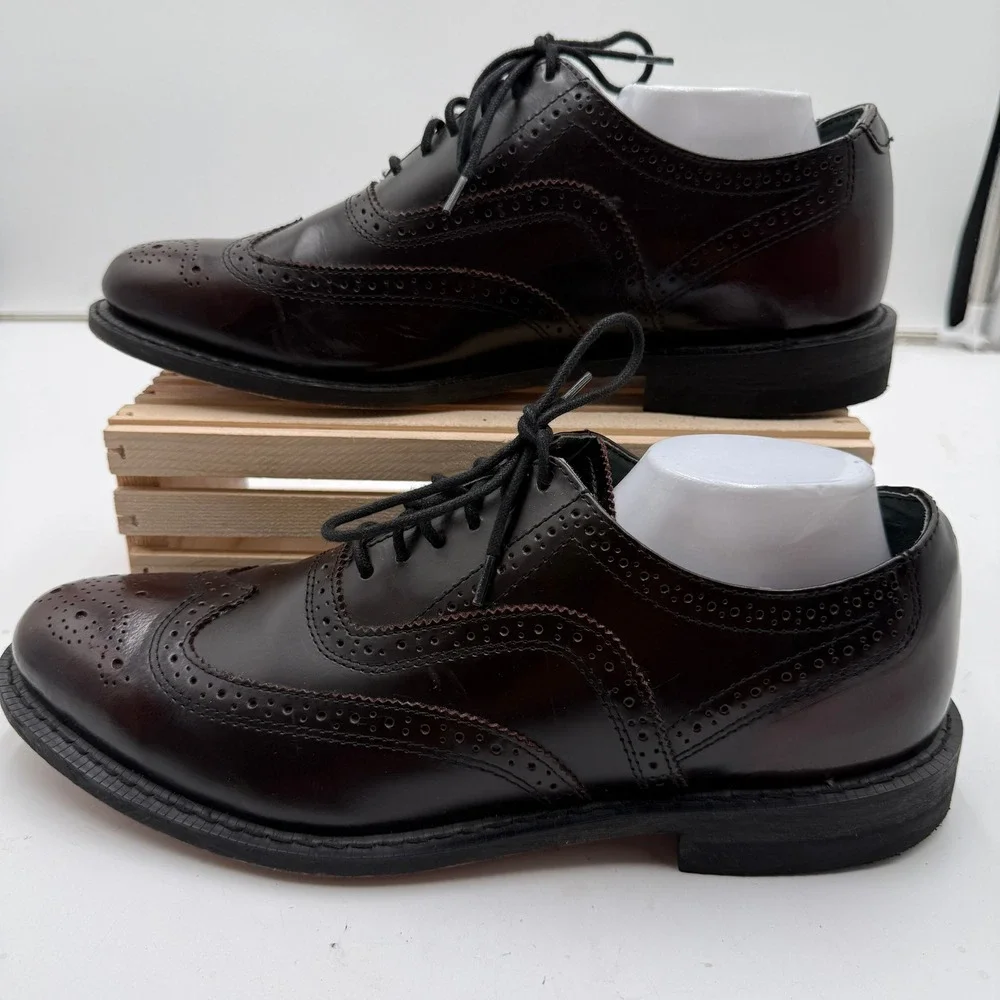 Mason Executive Imperials Wingtip Oxford Brogue Burgundy Men Size 13 E2